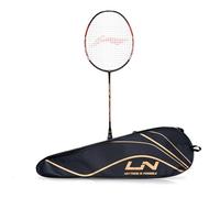 Li-Ning Turbo 99 Strung Carbon Fiber Badminton Racket With Free Full Cover (Black / Red)