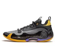 Li-Ning Way of Wade 10 Away Men's Basketball Shoes Lining Anti-Slip Professional Shock Absorption Sneakers Sports Shoes Black Yellow US 9.5