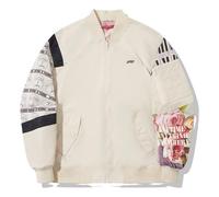 Li-Ning x PLEASURES Graphic Bomber Jacket 'Beige' AJDT753-2 L