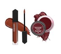 Li.p & Cheek Tin.t + Liquid Lipstick Combo | Spanish Coffee Matte Lipstick (6ml) + You Go Girl Multipot Tint (8g) | Creamy Matte Lip & Cheek Tint | 2-in-1 Everyday Makeup Duo for Bold Lips & Rosy Glow