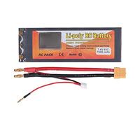 Li Poly RC Battery 2S 60C 7000mAh 7.4V Li Poly Battery with XT60 Plug for 1/10 1/8 Car Model