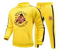 Li Xiaolong Dragon Hoodie and Joggers Pants Set Kung Fu Martial Art Li Xiaolong Dragon 3D Printed Tracksuit Set for Men Women
