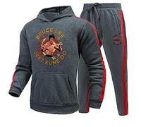 Li Xiaolong Dragon Hoodie and Joggers Pants Set Kung Fu Martial Art Li Xiaolong Dragon 3D Printed Tracksuit Set for Men Women