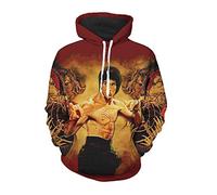Li Xiaolong Dragon Hoodies Men's Li Xiaolong Dragon MMA Boxing 3D Print Pullover Hooded Sweatshirt