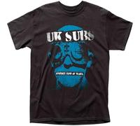 LI XIAOYA UK Subs Another Kind of Blues T Shirt Casual Graphic Tops Black XL
