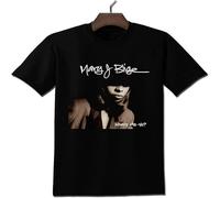 LI XIAOYA Vintage Mary J Blige American Singer-Song T-Shirt Black S