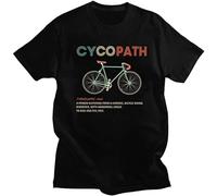 LI YA DENTAL Cycopath Shirt Funny Bicycle Cyclist T-Shirt Black L