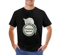 LI YA DENTAL The Winking Skeever T-Shirt Graphics t Shirt Blank t Shirts Animal Print Shirt for Boys Mens Graphic t-Shirts Hip hop Casual Round Neck T Shirt Black M