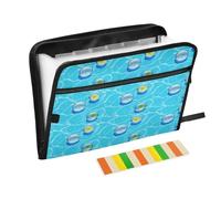 LI ZHI XIN A4 Expanding File Folder 13 Pockets,Waterproof Zip Accordion File Organiser,Large,for School Office Geometric Circle Flower