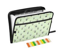 LI ZHI XIN A4 Expanding File Folder 13 Pockets,Waterproof Zip Accordion File Organiser,Large,for School Office Animal Panda Cartoon Pattern