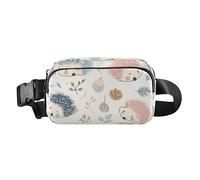LI ZHI XIN Fashion Lightweight Waist Packs for Men Women Ladies Zip Waist Bag for Running Dog Walking Travel Hiking Climbing Waist Packs for Hedgehog Cartoon Pattern