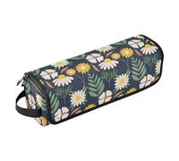 LI ZHI XIN Hair Tools Travel Bag 2 in 1 Hair Dryer Storage Bag with Heat Resistant Mat Organizer Hairdryer Case Storage Bag Curling Iron Storage Cosmetic Box Tropical Flowers Plants