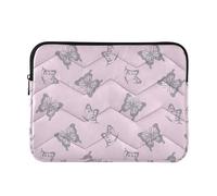 LI ZHI XIN Laptop Sleeve Case Notebook Computer Business Person Portable Shockproof Waterproof With Zip Accessory Bag 13-14In,15-16 In Briefcases Butterfly pattern Vintage