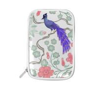 LI ZHI XIN Pencil Case Stationery Makeup Brush Bag Passport Package Student Teenagers Boys Girls Adult Man Woman Lady Floral Flower Animal Peacock Large Capacity Zipper Desk Storage Box