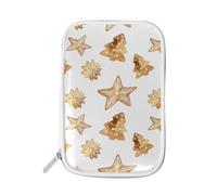 LI ZHI XIN Pencil Case Stationery Makeup Brush Bag Passport Package Student Teenagers Boys Girls Adult Man Woman Lady Christmas Biscuit Star Cookie Pattern Large Capacity Zipper Desk Storage Box