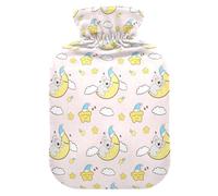 LI ZHI XIN PVC Hot Water Bottle with Velvet Cover 1L 2L Small Medium Koala Star Moon Cloud