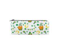 LI ZHI XIN Student Teenagers Pencil Case Circular Round Zip Pencil Bag Organiser Bag Small Makeup Case 8×3×3 in Gnome Colored Flag Floral Flower