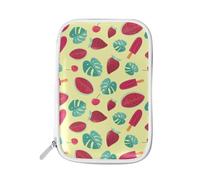 LI ZHI XIN Teenagers Student Large Pencil Case Zip Color Multifunctional Fashion Makeup Storage Bag Summer Fruit Watermelon Ice Cream