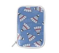 LI ZHI XIN Teenagers Student Large Pencil Case Zip Color Multifunctional Fashion Makeup Storage Bag Badminton Cartoon Pattern
