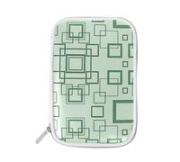 LI ZHI XIN Teenagers Student Large Pencil Case Zip Color Multifunctional Fashion Makeup Storage Bag Geometric Box Background Pattern