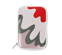 LI ZHI XIN Teenagers Student Large Pencil Case Zip Color Multifunctional Fashion Makeup Storage Bag Ocean Waves Geometric Patterns