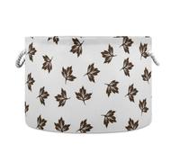 LI ZHI XIN Toy Storage Basket Laundry Baskets Large Circular Foldable Canvas Bathroom Bin Washing Baskets Organizing Clothes Nursery Home Storage Bins Autumn Leaf Pattern