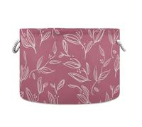 LI ZHI XIN Toy Storage Basket Laundry Baskets Large Circular Foldable Canvas Bathroom Bin Washing Baskets Organizing Clothes Nursery Home Storage Bins Autumn Leaf Pattern