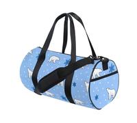 LI ZHI XIN Unisex Duffel Bag Carry Fitness Sports Bag for Men Women Polar Bear Snowflake Pattern