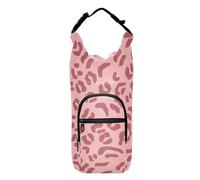 LI ZHI XIN Water Bottle Carrier with Strap，Water Bottle Holder for Backpack，Water Bottle Accessories，Handheld Water Bottle Insulated Bag Fits 40oz Leopard Print Red Colour