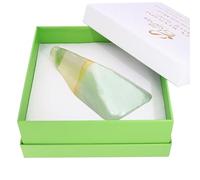 Lia Chahla London Crystal Soap Infused with Green Aventurine Gemstone | Cleansing Ritual for Body & Soul | Organic, Vegan Soap Bar Scented with Frankincense | Gifts for Women (130 g, Green Aventurine)