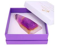 Lia Chahla London Gem Soap Infused with Heart-Shaped Amethyst Crystal | Cleansing Ritual for Body & Soul | Organic, Vegan, Teacher Gift Soap Bar | Gifts for Women (130 g, Amethyst)
