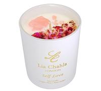 LIA CHAHLA LONDON Luxury Scented Crystal Candle (60 hrs) - Premium Aromatherapy Candle for Gentle Healing - Relaxing Gifts for Women & Home Decor (Rose/Rose Quartz, 10 OZ)