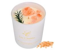 Lia Chahla London Pink Champagne Soy Candle with Himalayan Crystals - Luxury Aromatherapy Scented Candle - Home Fragrance Gift for Women & Men with Card & Elegant Packaging