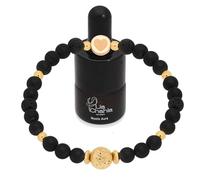 Lia Chahla London Shield Yourself Against Negative Energy, Matte Onyx & Lava Rock Stretch Bracelet with Mystic Aura Oil - Aromatherapy Gifts - Protection Bracelet - 6mm Beads (Black Onyx, Large 20cm)