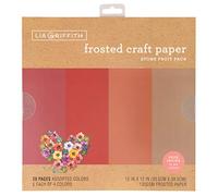 Lia Griffith LIA Craft Tissue FRUT, Paper-Cutting, Stone Fruit-Reds, 12" x 12"