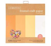 Lia Griffith Frosted Craft Paper, Citrus Color Pack, 12" x 12"
