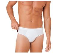 Liabel Men's Cotton Briefs Pack of 3 or 6 White or Coloured Underpants Oversize in 100% Breathable Cotton, White, XL