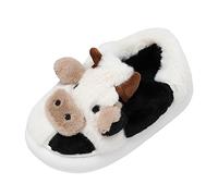 liaddkv Kids Shoes Bedroom Home Cartoon Cow Cotton Shoes Winter Indoor Outdoor Slippers For Boys Girls Boy Slippers Size 13 (BK2, 13 Little Child)