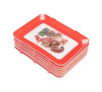 LIAIZE 8 PCS Vacuum Fresh Storage Tray, 29.5 * 22.5 * 3cm Stackable Food Preservation Trays, Reusable Food-Preserving-Tray, Food-grade PP, TPU