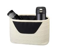 Liakyunf Back Seat Car Organizer,Leather Backseat Holder Pouch - Headrest Holder Bag - for Road Trip Camping Daily Commuting Drinks Phones Books Keys Grocery