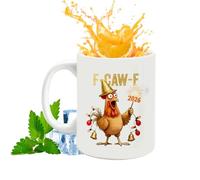 Liakyunf Chicken Mug - Ceramic Beverage Container | Drink Mug - for Men Women Home Work Morning Routine Relaxing Moments Weekend Leisure Birthday Party