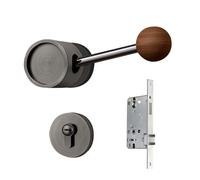 Liakyunf Door Knob with Lock Interior - Keyless Mute Privacy Lever,Door Knob Interior with Lock - for Bathroom Bedroom Left Right Room Home Indoor Entry Garage Security