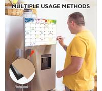 Liakyunf Dry Erase Calendar Planner | 2025 Magnetic Refrigerator Calendar Planner,Dry Wipe Function Monthly Schedule for Work Area, Home, Classroom