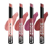 Liakyunf Lip Stick Set,Smooth Matte Lip Gloss - Lightweight Hydrating Waterproof 4X Gloss for All-Day Wear Parties Festive Date Nights Smooth Coverage Weddings Outdoor Events