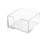 Liakyunf Sticky Note Box - Clear Acrylic Portable Storage Organizer | Sticky Note Dispenser - for Office Home House Indoor Table Bedroom Classroom School College Dorm