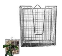 Liakyunf Wall Mounted Plant Holder - Rustproof Vertical Hangable Basket | 304 Stainless Steel Basket for Orchids Indoor Outdoor Living Room Bedroom Porch Balcony Yard Home