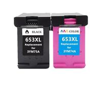 LIALTAOYA Ink Cartridge for 653 653XL XL Replacement DeskJet Ink Advantage 6075 6475 Printer(1 BK 1 Color)