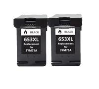 LIALTAOYA Ink Cartridge for 653 653XL XL Replacement DeskJet Ink Advantage 6075 6475 Printer(2Pack BK)