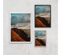 Liam Burleigh Lighthouse Art Print - A3 - Wood Frame