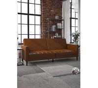 Liam Faux Leather Futon Camel